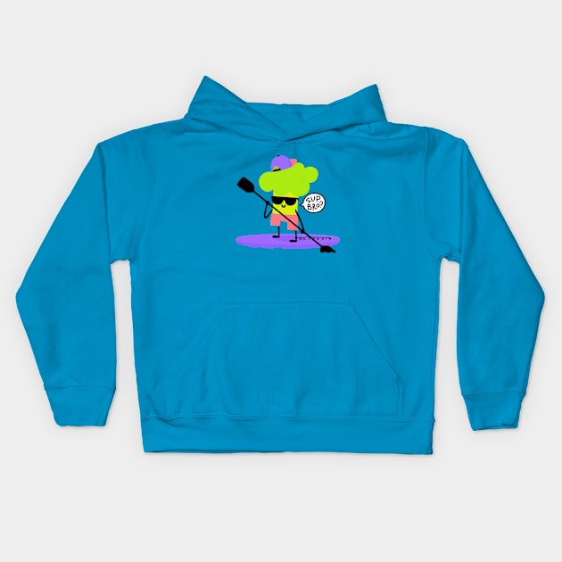 Sup bro Kids Hoodie by Broccoliparadise